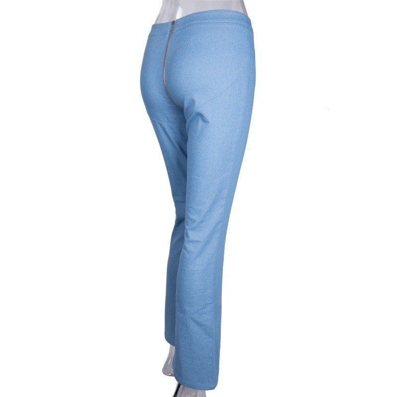 Zipper skinny jeans For woman
