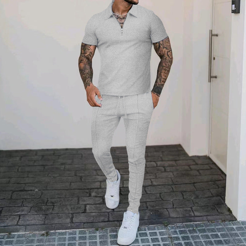 Personality Casual Short Sleeve Suit For Men