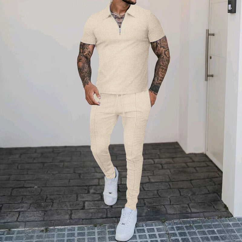 Personality Casual Short Sleeve Suit For Men