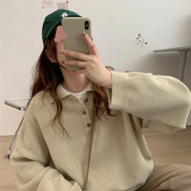 Hundred Towers Long Sleeve Polo Top Woman