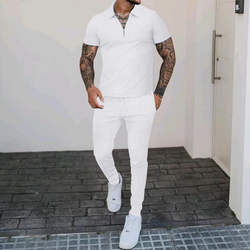 Personality Casual Short Sleeve Suit For Men